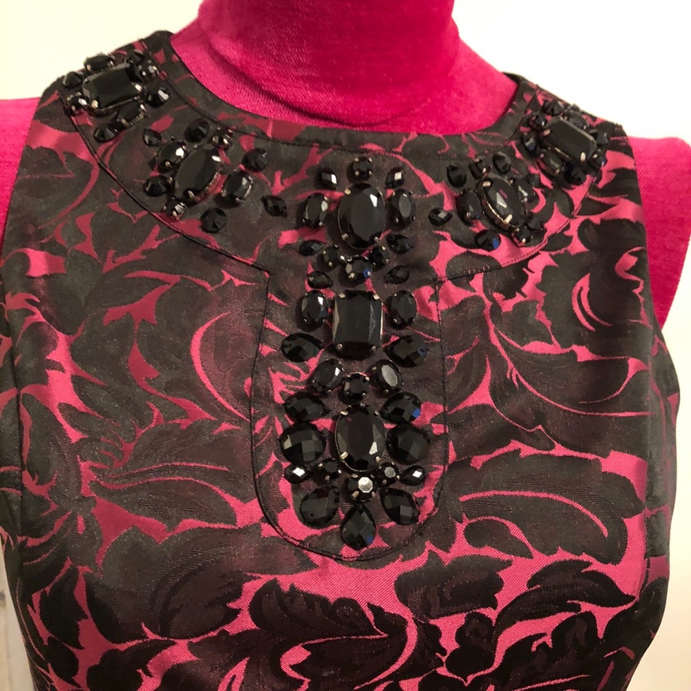 DRESS RHINESTONE PRETTY FESTIVE POPLIN